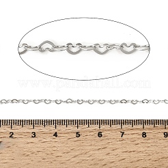 304 Stainless Steel Heart Links Chains&nbsp;CHS-B015-04P