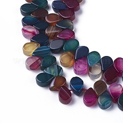 Dyed Natural Agate Beads Strands&nbsp;G-F595-A13