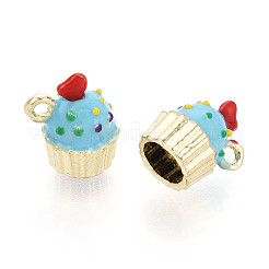 Rack Plating Alloy Enamel Charms&nbsp;PALLOY-N181-26KCG-01