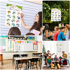2Pcs Reusable Happy Birthday Chart Posters&nbsp;AJEW-WH0671-004