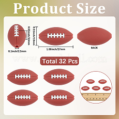 32Pcs Food Grade Eco-Friendly Silicone Beads&nbsp;SIL-SC0003-21