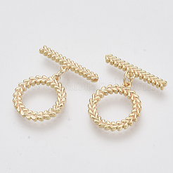 Brass Toggle Clasps&nbsp;X-KK-N216-43