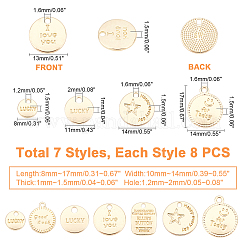 56Pcs 7 Style Rack Plating Alloy Charms&nbsp;FIND-PH0003-18