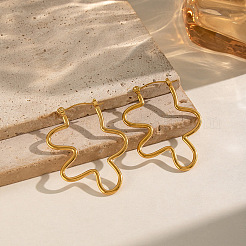 Irregular 304 Stainless Steel Hoop Earrings for Women&nbsp;JA4483