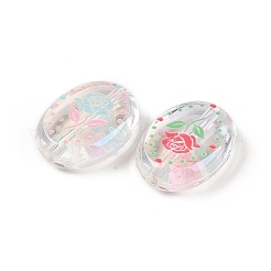 Transparent Acrylic Printed Beads&nbsp;OACR-Z020-13