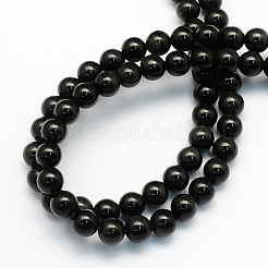 Natural Obsidian Round Beads Strands&nbsp;G-S156-12mm