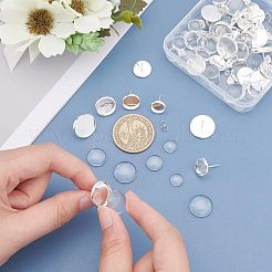 104Pcs DIY 304 Stainless Steel Stud Earring Making Kits&nbsp;DIY-UN0002-50S