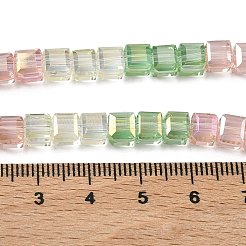 Electroplate Transparent Glass Beads Strands&nbsp;EGLA-K015-14B