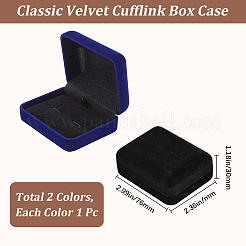 2Pcs 2 Colors Velvet Gift Storage Boxes&nbsp;CON-BBC0001-26