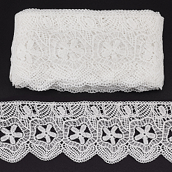15 Yards Cotton Embroidery Flower Lace Ribbon&nbsp;OCOR-WH0086-91A