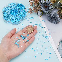 105G 7 Styles Frosted Opaque Glass Seed Beads Set&nbsp;SEED-GO0001-11C