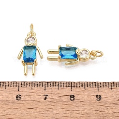 Brass Micro Pave Cubic Zirconia Pendants&nbsp;KK-N287-32C-G