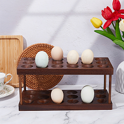 Double-layer Wooden Egg Holders&nbsp;AJEW-WH0270-237