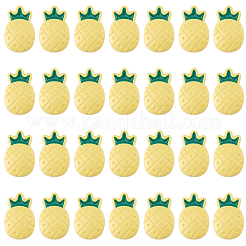 30Pcs Pineapple Resin Shank Buttons&nbsp;BUTT-CP0001-19