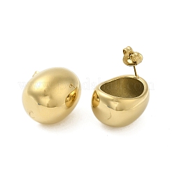 304 Stainless Steel Oval Stud Earrings for Women&nbsp;EJEW-U020-18G