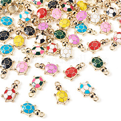 48Pcs 12 Colors Alloy Enamel Pendants&nbsp;PALLOY-TA0002-55G