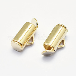 Long-Lasting Plated Brass Slide On End Clasps&nbsp;X-KK-K193-119G-NF