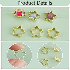 120Pcs Rack Plating Brass Bead Frames&nbsp;KK-PH0010-78G