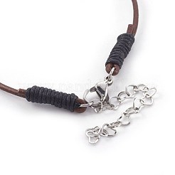 Cowhide Leather Cord Bracelets&nbsp;BJEW-JB04014-02