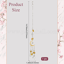 Alloy Moon Pendant Decorations&nbsp;HJEW-WH20025-04GP