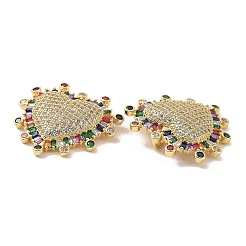 Brass Micro Pave Colorful Cubic Zirconia Pendants&nbsp;ZIRC-I063-17G