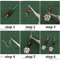 DIY Christmas Theme Earring Making Kit&nbsp;DIY-SC0022-77