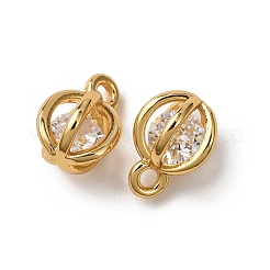 Brass Micro Pave Cubic Zirconia Charms&nbsp;KK-K422-01A