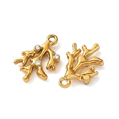 304 Stainless Steel with Crystal Rhinestone Charms&nbsp;RB-L002-02G