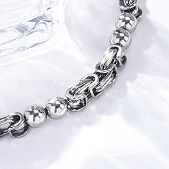 201 Stainless Steel Byzantine Chain Bracelets&nbsp;BJEW-B078-167P
