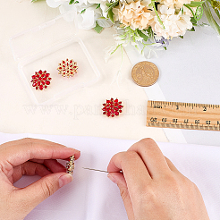 4Pcs Brass Micro Pave Cubic Zirconia Buttons&nbsp;DIY-FG0007-82D
