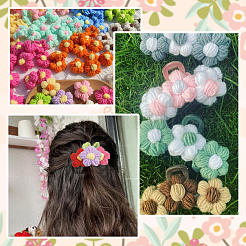 48Pcs 12 Color Handmade Cotton Knitting Ornament Accessories&nbsp;DIY-SC0031-61