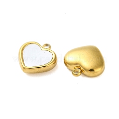 304 Stainless Steel with Synthetic Shell Charms&nbsp;LS-STAS-G338-06G