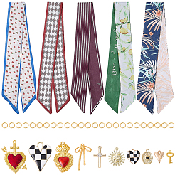 DIY Silk Scarf Necklace Making Kits&nbsp;DIY-BM0002-53