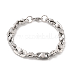 304 Stainless Steel Oval Link Chain Bracelets for Women Men&nbsp;BJEW-F488-29P