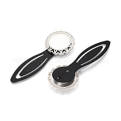 Alloy & Iron Bookmark Cabochon Settings&nbsp;PALLOY-N184-07S