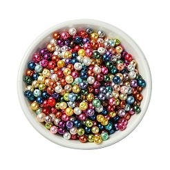 Baking Paint Pearlized Glass Pearl Round Bead Strands&nbsp;HY-Q004-4mm-M
