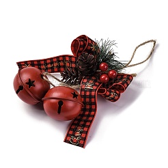 Christmas Theme Cloth Bowknot Pendant Decorations&nbsp;HJEW-Q002-01B