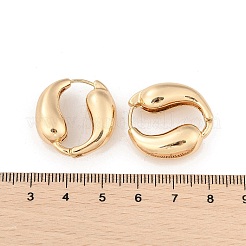 Brass Hoop Earrings for Women&nbsp;LS-EJEW-U041-09G