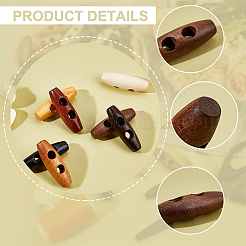 70pcs 7 colors Natural Wood Buttons&nbsp;FIND-NB0005-03B