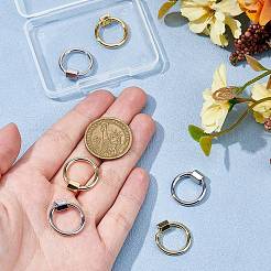 6Pcs 2 Colors Brass Screw Carabiner Lock Charms&nbsp;KK-HS0001-08