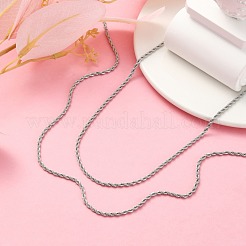 Tarnish Resistant Twisted Stainless Steel Rope Chain Necklace Making&nbsp;X-NJEW-507L-10