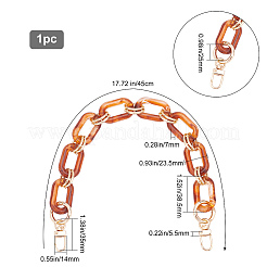 Acrylic Curb Chain Bag Strap&nbsp;FIND-WH0077-22
