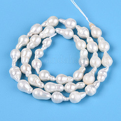 Natural Baroque Keshi Pearl Beads Strands&nbsp;PEAR-S020-F14-01