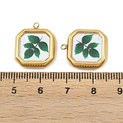 Printed 304 Stainless Steel Pendants&nbsp;STAS-P419-07G-04