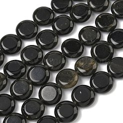 Natural Golden Sheen Obsidian Beads Strands&nbsp;G-L648-B23-15mm-01