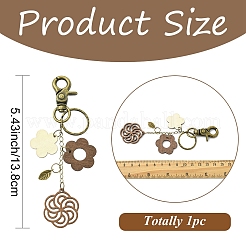 Wood & Alloy Pendant Decorations&nbsp;KEYC-YW00261