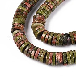Natural Unakite Beads Strands&nbsp;G-T142-6mm-07
