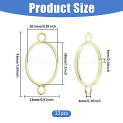 32Pcs Alloy Oval Open Back Bezel Connector Charms&nbsp;FIND-CA0011-77LG