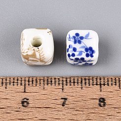 Printed Handmade Porcelain Beads&nbsp;PORC-Q007-10