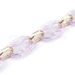 Transparent Acrylic & CCB Plastic Linking Cable Chains&nbsp;AJEW-JB00911